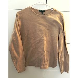 Lauren Ralph Lauren Tan Long Sleeve Sweater